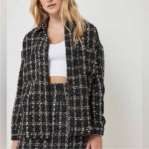 Abercrombie fitch Oversized Tweed Shirt size s